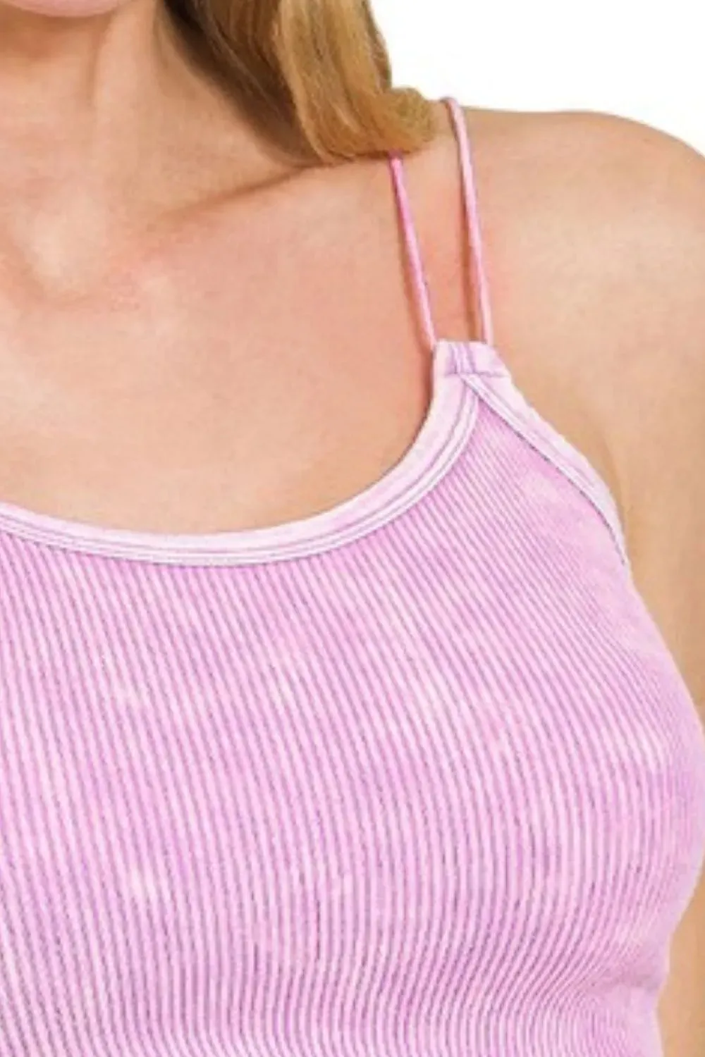 Zenana Washed Ribbed Seamless Double Strap Brami sold by Charming Charlie product image thumbnail 3