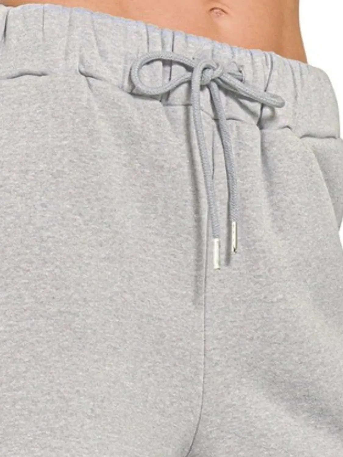 Zenana Fleece Drawstring Short Pants With Pockets sold by Charming Charlie product image thumbnail 2