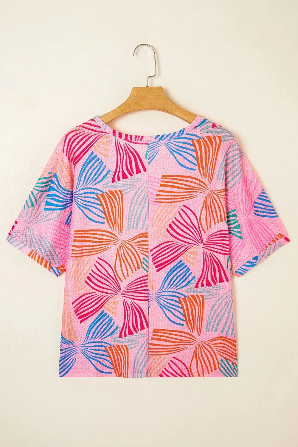 Printed Waffle Knit Oversized T-Shirt sold by Charming Charlie product image thumbnail 5