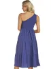 One-Shoulder Tiered Midi Dress with Smocked Bodice sold by Charming Charlie