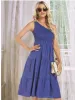 One-Shoulder Tiered Midi Dress with Smocked Bodice sold by Charming Charlie