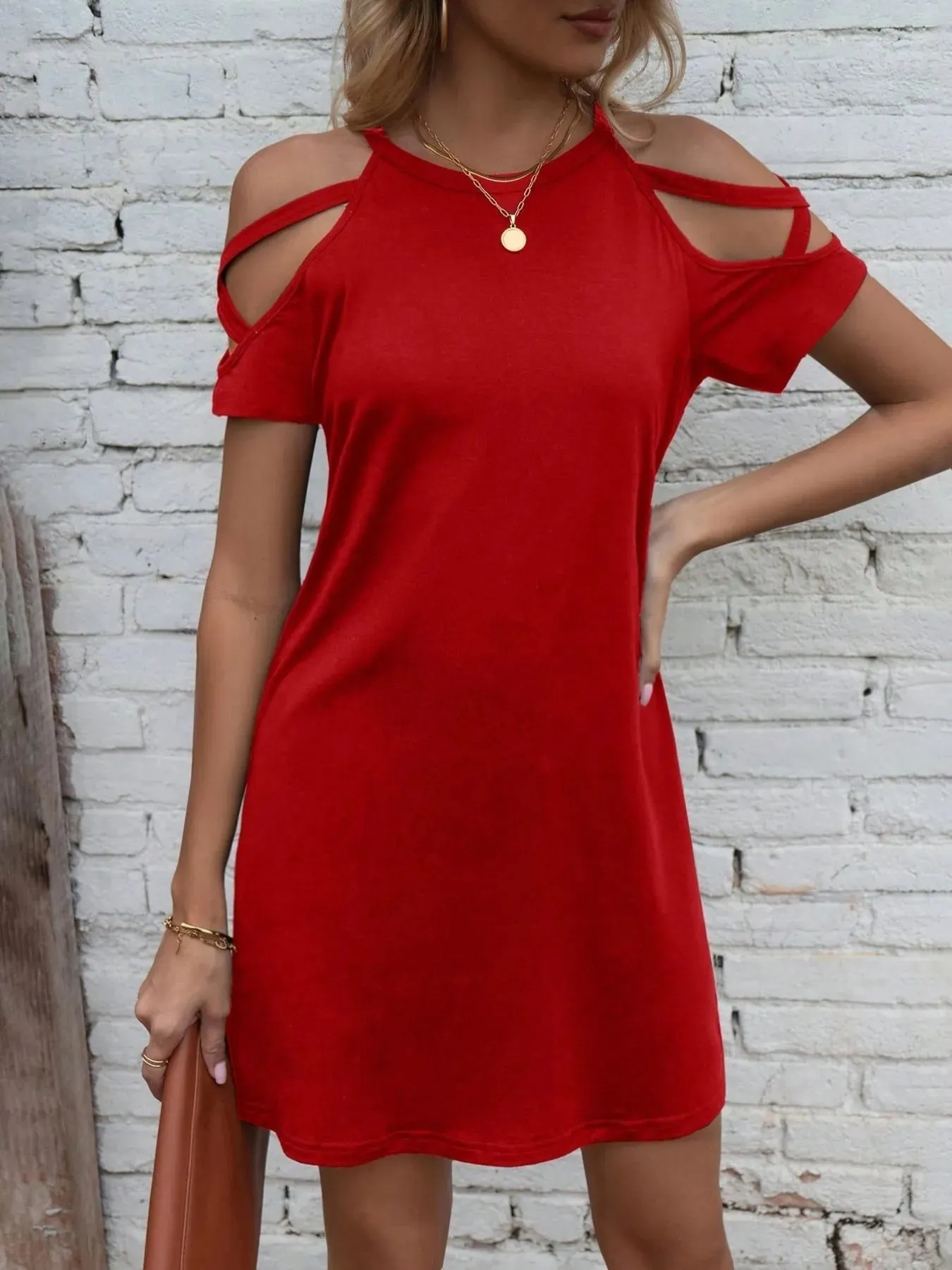 Cold Shoulder Mini Dress sold by Charming Charlie product image thumbnail 3