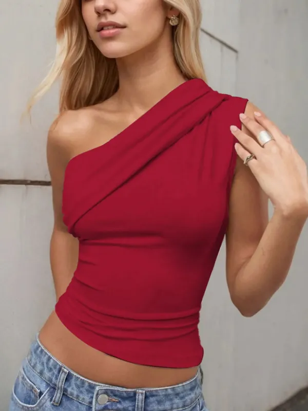 One-Shoulder Tank Top sold by Charming Charlie