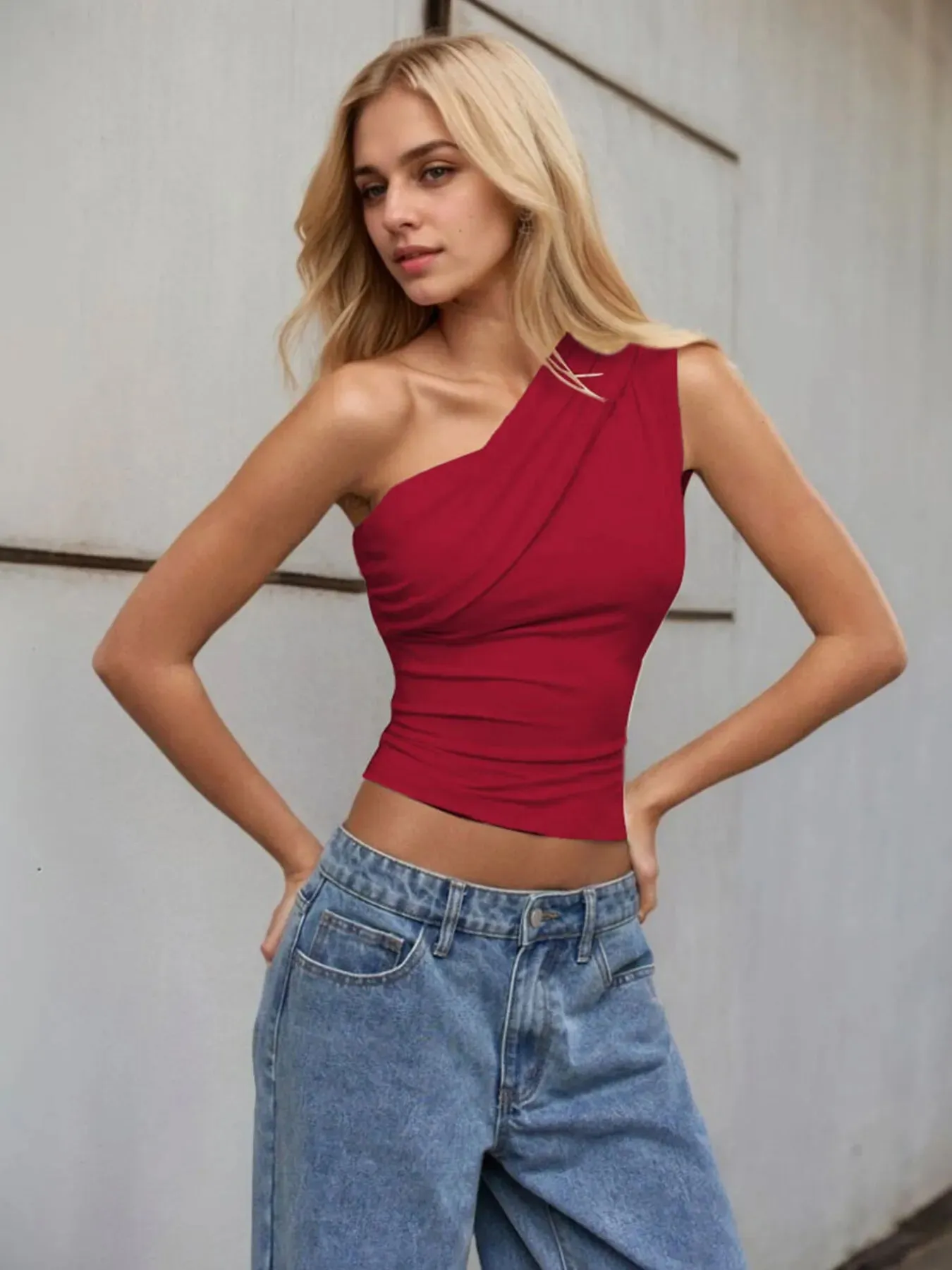One-Shoulder Tank Top sold by Charming Charlie product image thumbnail 4