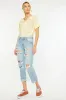 Kancan Mid Rise Distressed Boyfriend Jeans sold by Charming Charlie