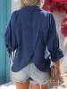 V-Neck Ruffle Sleeve Blouse sold by Charming Charlie
