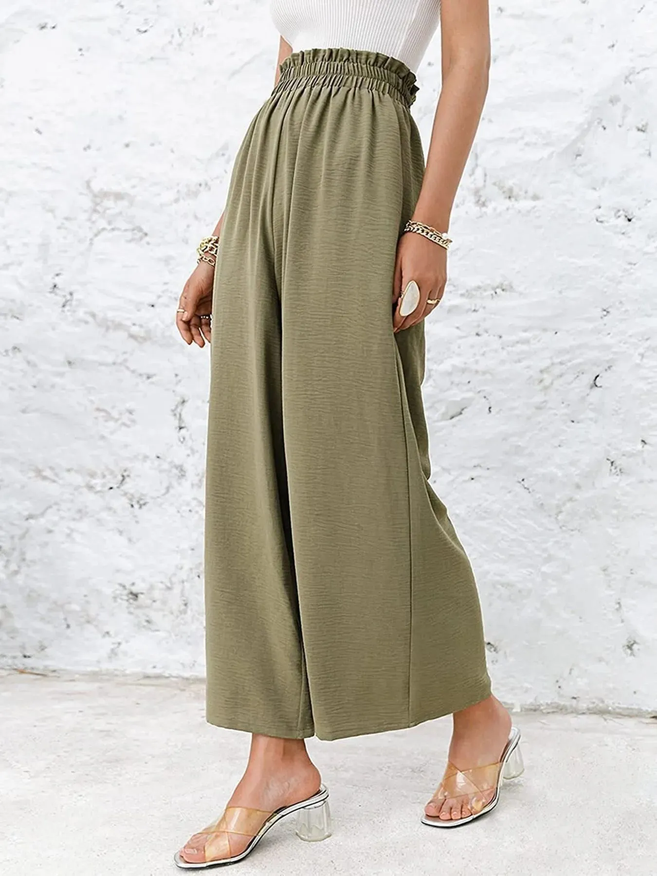 Full Size Wide Leg Pants with Pockets Plus Size sold by Charming Charlie product image thumbnail 4