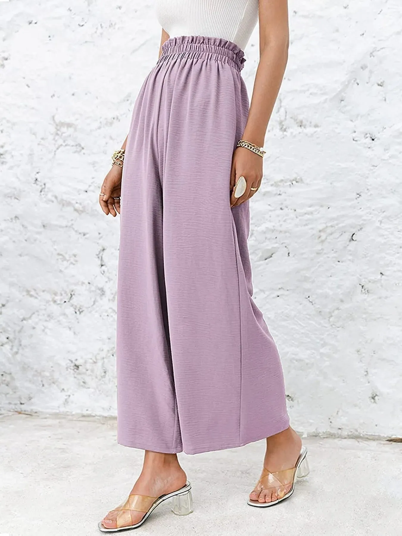 Full Size Wide Leg Pants with Pockets Plus Size sold by Charming Charlie product image thumbnail 2
