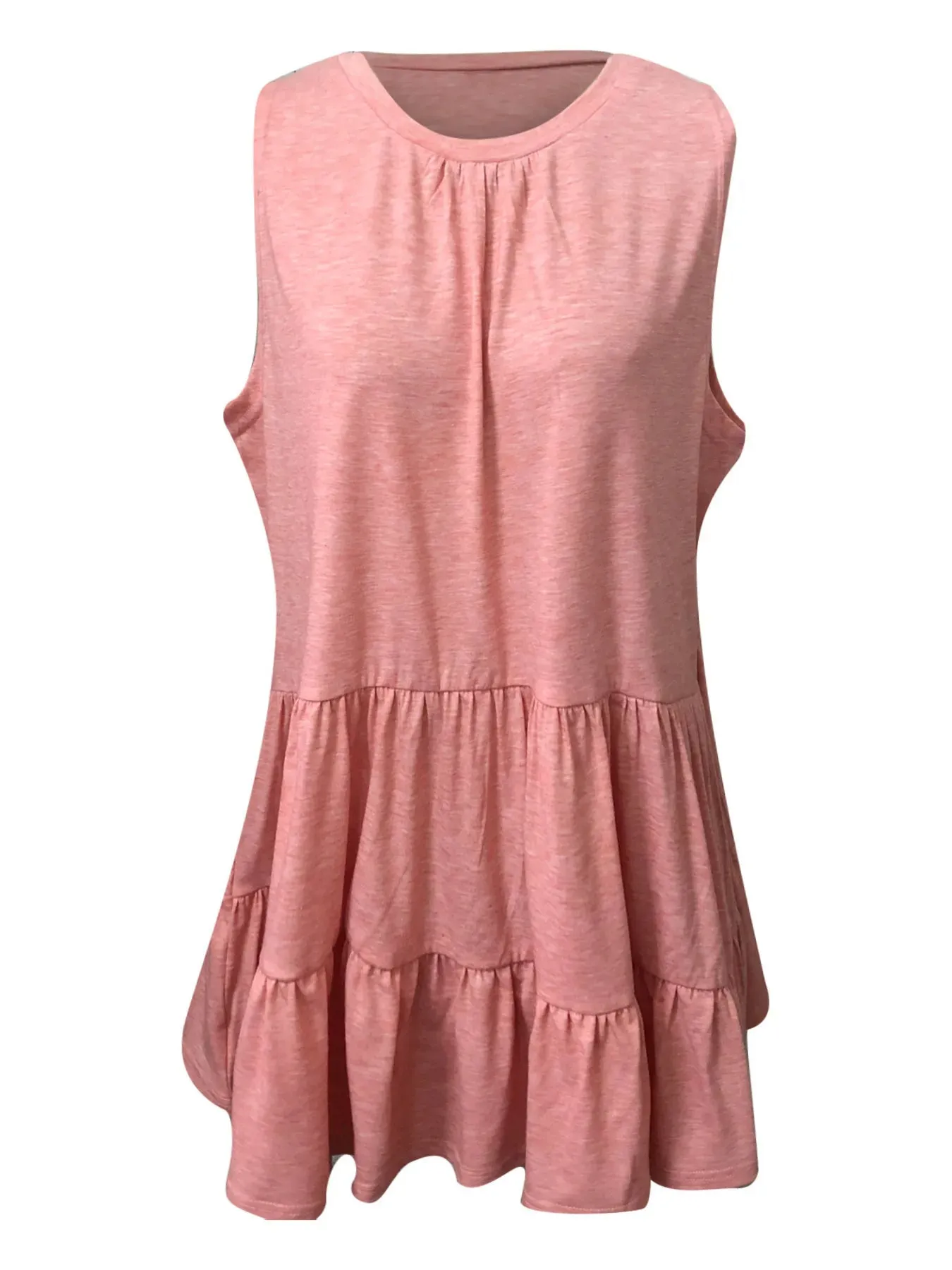 Sleeveless Tiered Ruffle Hem Flowy Tank Top sold by Charming Charlie product image thumbnail 3