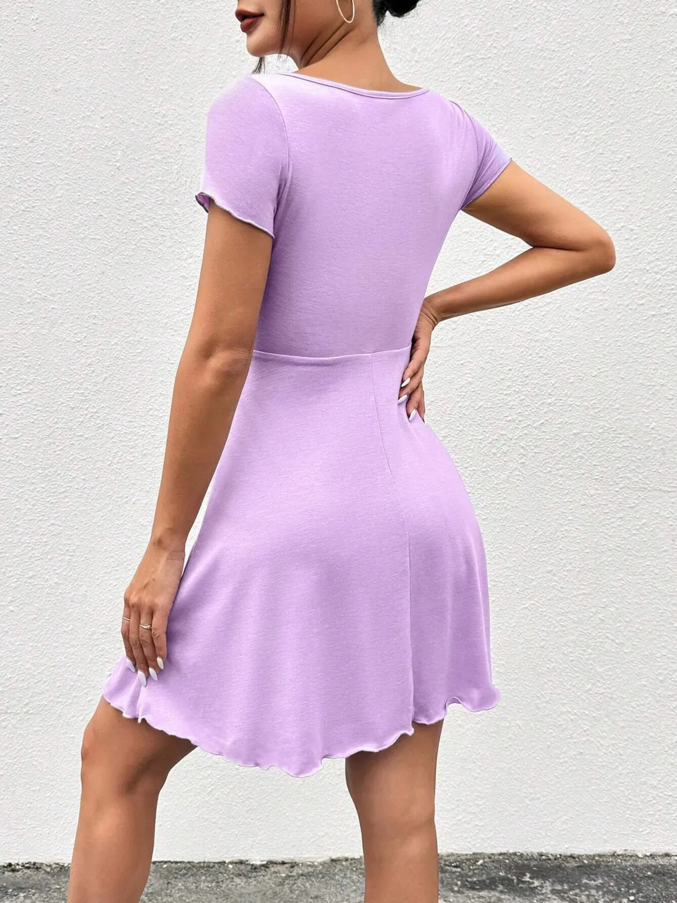 Drawstring Short Sleeve Mini Dress sold by Charming Charlie product image thumbnail 2