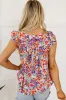 Floral Print Ruffled Square Neck Tank Top sold by Charming Charlie