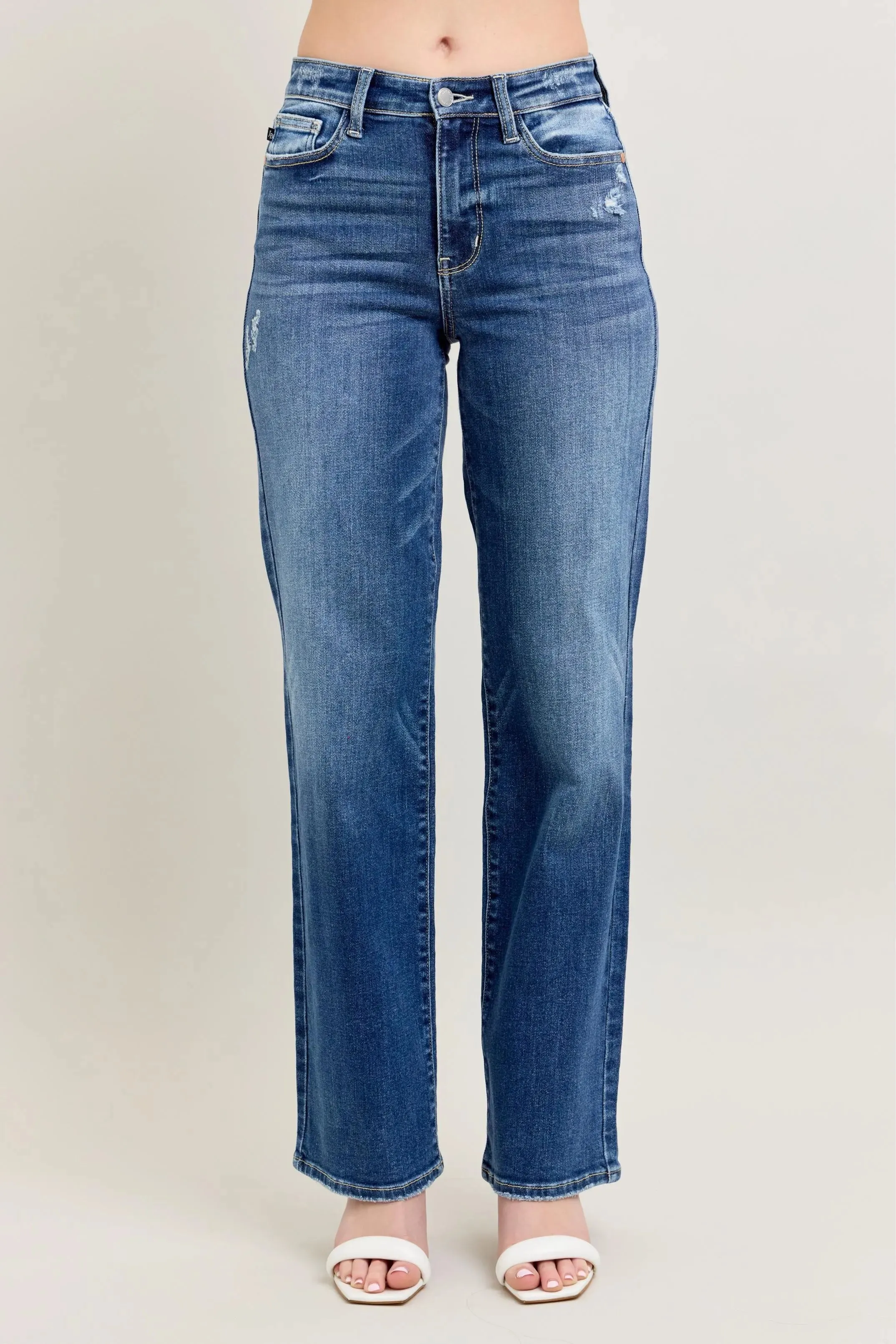 Judy Blue Full Size High Waist 90's Straight Leg Jeans Plus Size sold by Charming Charlie product image thumbnail 2