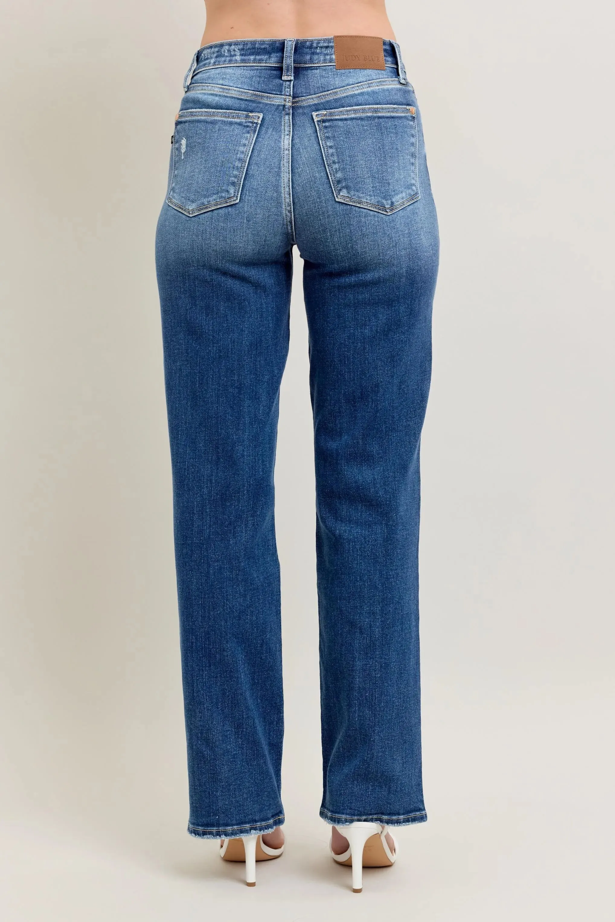 Judy Blue Full Size High Waist 90's Straight Leg Jeans Plus Size sold by Charming Charlie product image thumbnail 5
