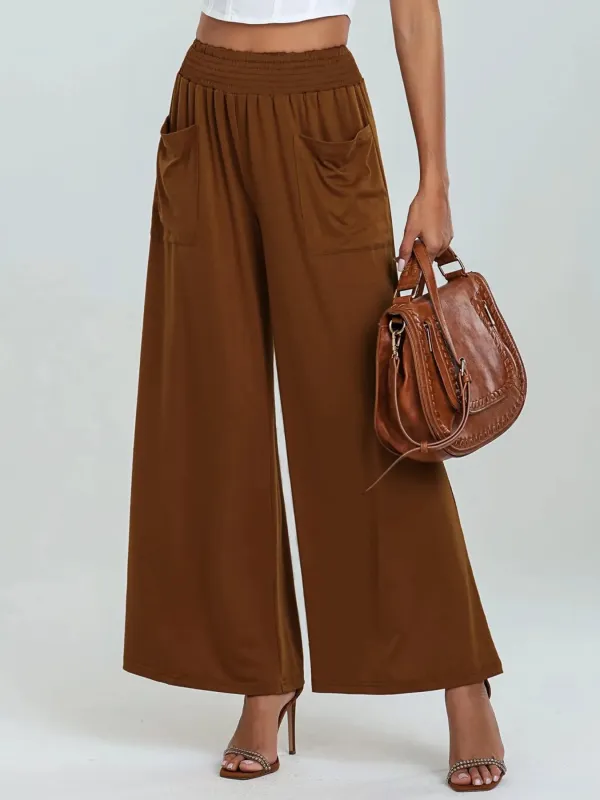 High-Waisted Wide Leg Pants with Pockets sold by Charming Charlie