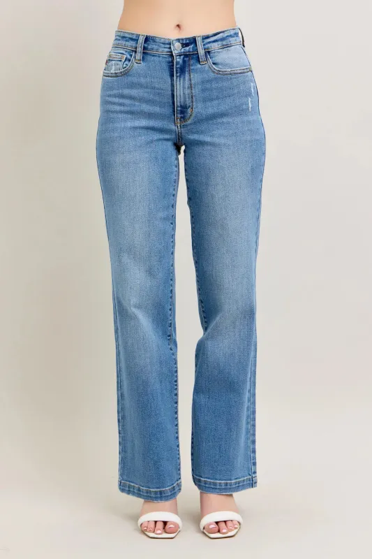Judy Blue Full Size High Waist Straight Jeans Plus Size sold by Charming Charlie