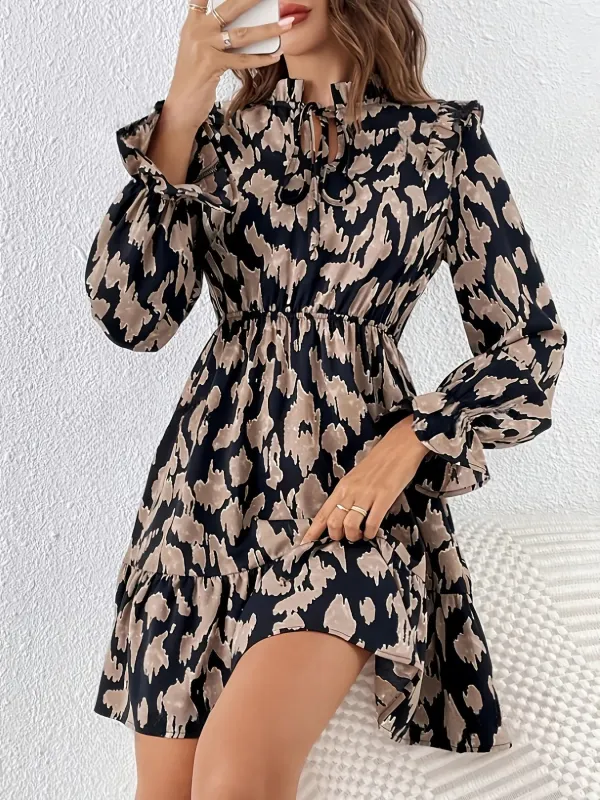Tie Neck Flounce Sleeve Dress sold by Charming Charlie