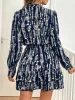 Printed Long Sleeve Shirt Dress sold by Charming Charlie