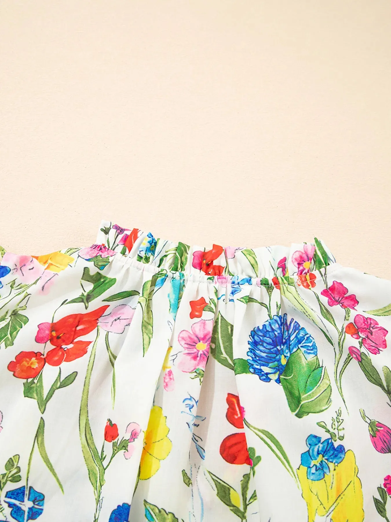 Floral Print Ruffle Layered Short Sleeve Blouse sold by Charming Charlie product image thumbnail 5