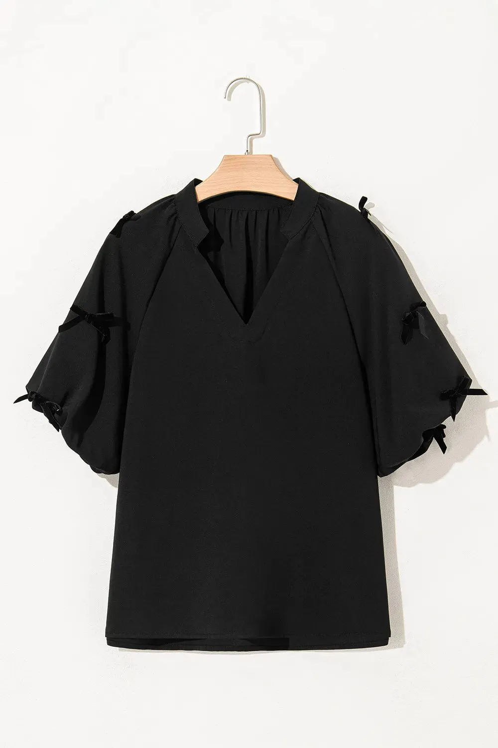 Bow Decor Puff Sleeve Blouse sold by Charming Charlie product image thumbnail 4