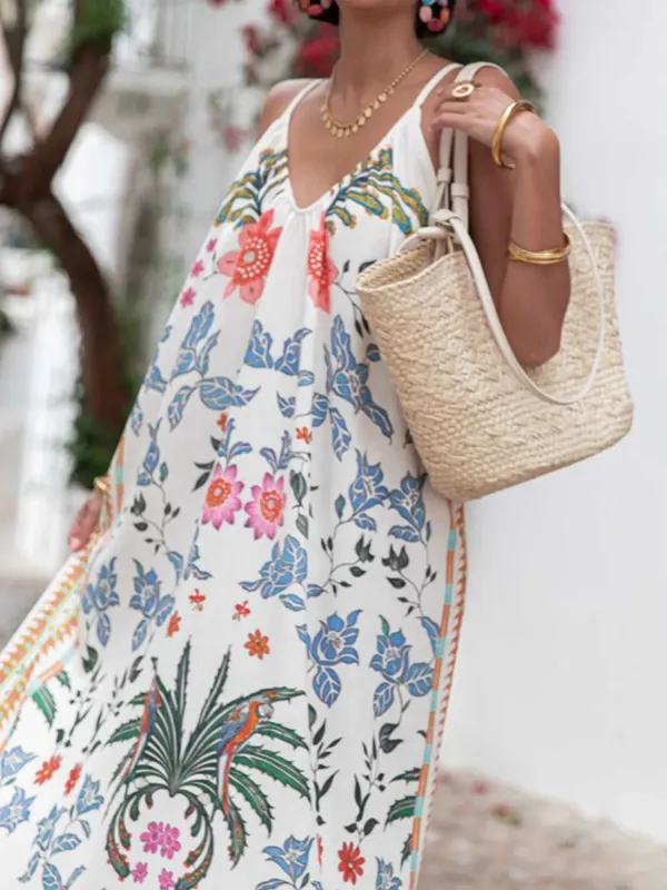 Printed V-neck Summer Maxi Dress sold by Charming Charlie