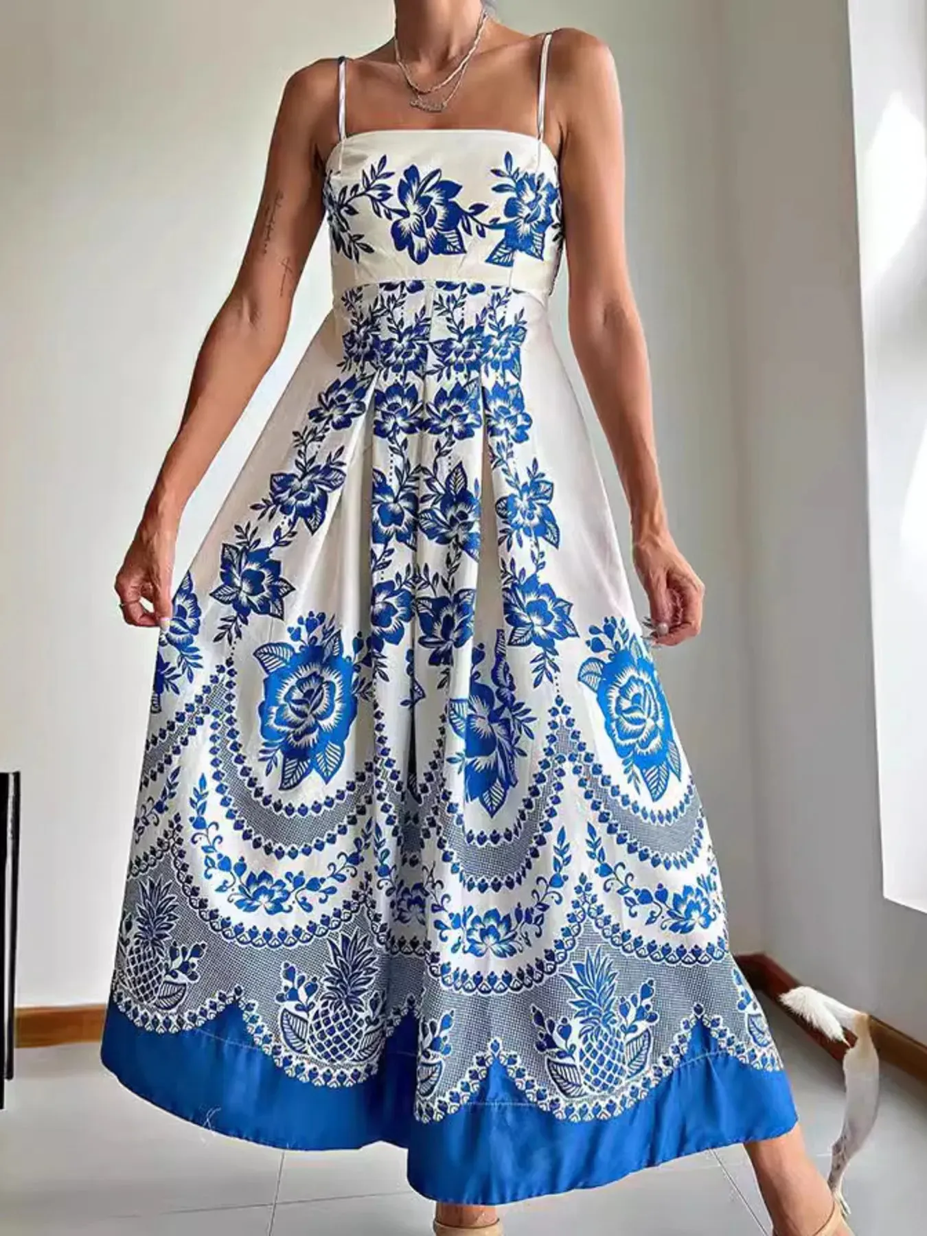 Printed Spaghetti Strap Maxi Dress sold by Charming Charlie product image thumbnail 2