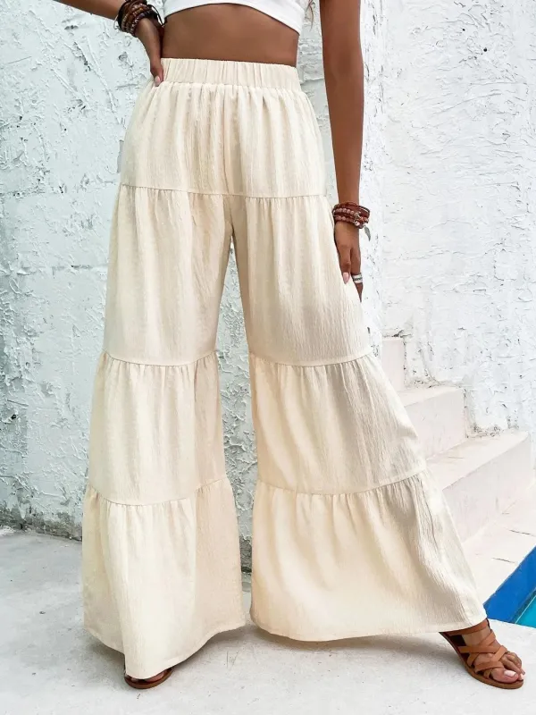Tiered Ruffle Wide Leg Pants sold by Charming Charlie