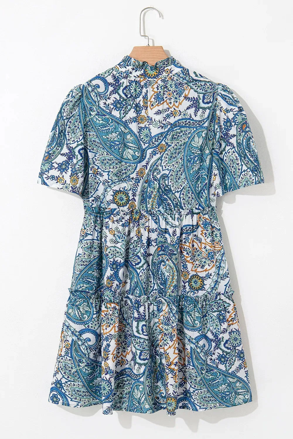 Paisley Floral V Neck Short Sleeve Mini Dress sold by Charming Charlie product image thumbnail 4