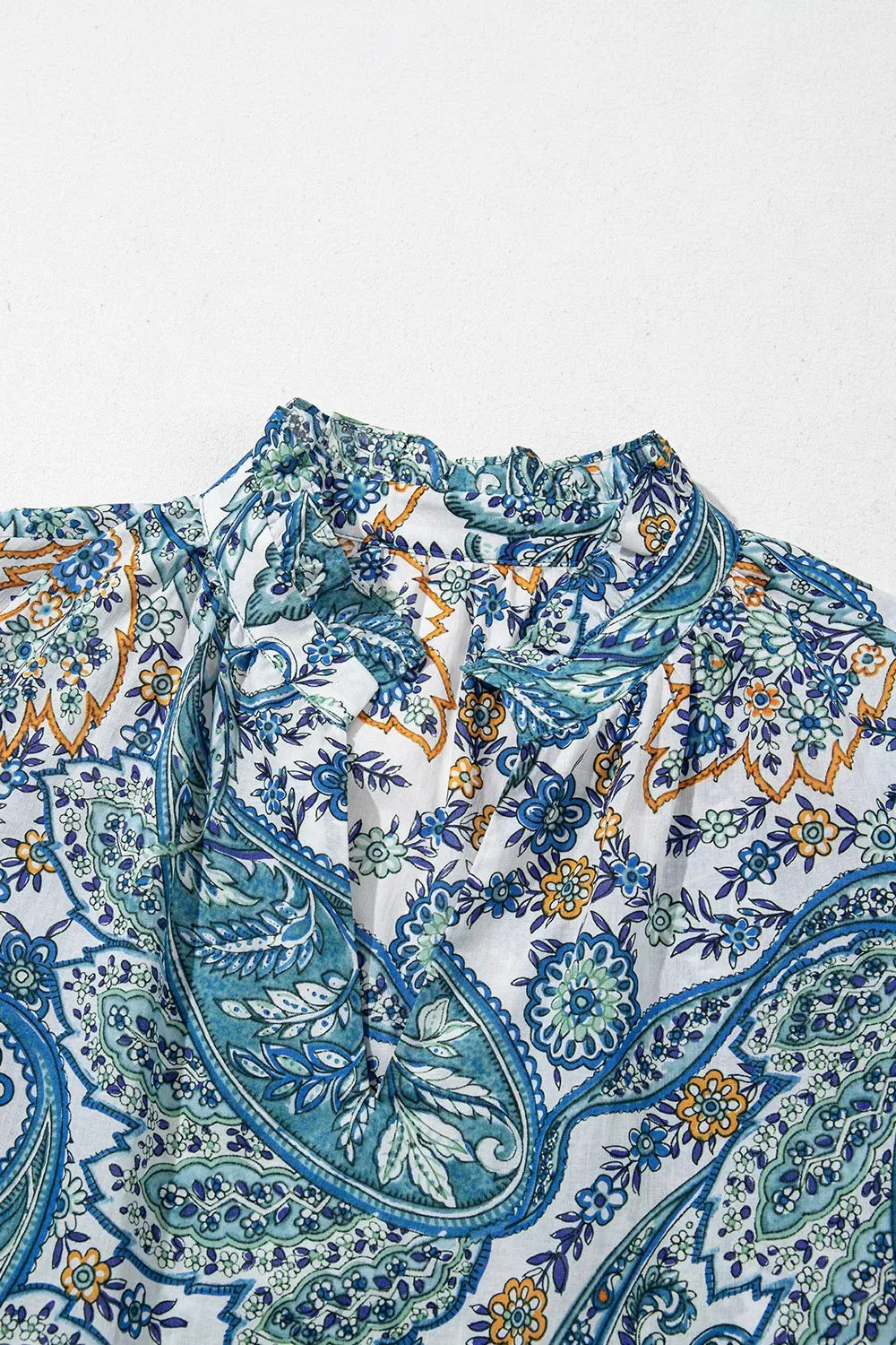 Paisley Floral V Neck Short Sleeve Mini Dress sold by Charming Charlie product image thumbnail 5