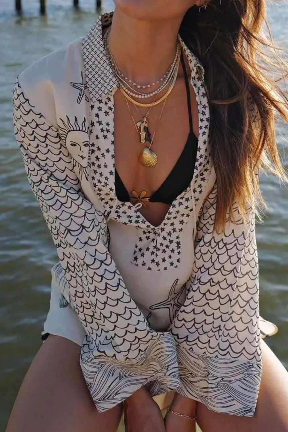 Nautical Print Top and Shorts Set sold by Charming Charlie product image thumbnail 4