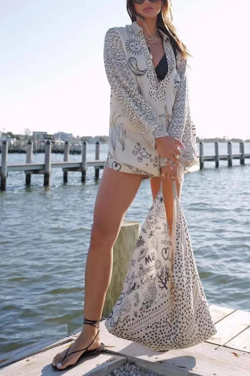 Nautical Print Top and Shorts Set sold by Charming Charlie product image thumbnail 5