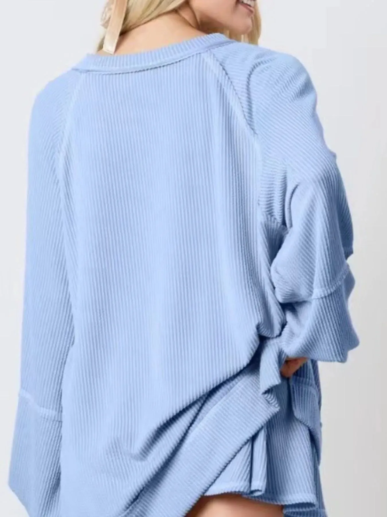 Ribbed Knit Balloon Sleeve Top and Skirt Set sold by Charming Charlie product image thumbnail 4