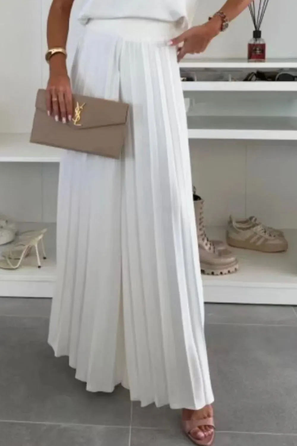 Round Neck Top and Pleated Pants Set sold by Charming Charlie product image thumbnail 3