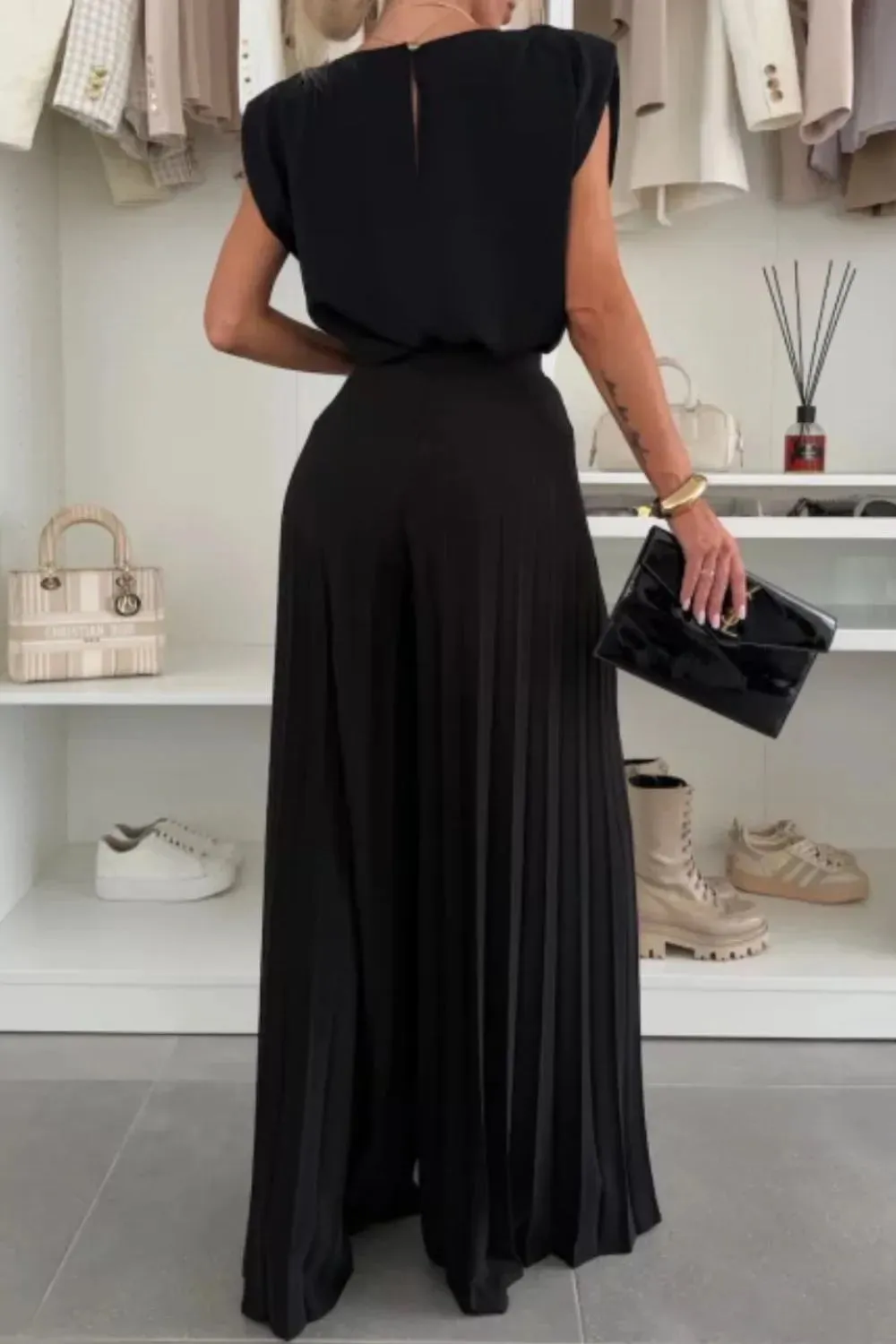 Round Neck Top and Pleated Pants Set sold by Charming Charlie product image thumbnail 5