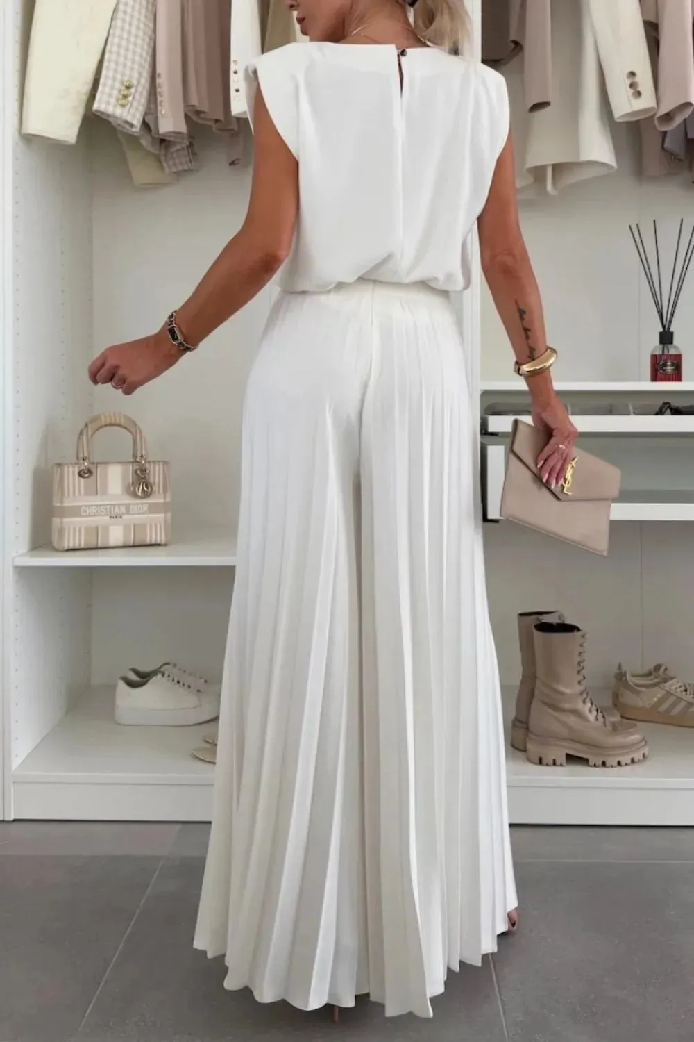 Round Neck Top and Pleated Pants Set sold by Charming Charlie product image thumbnail 2