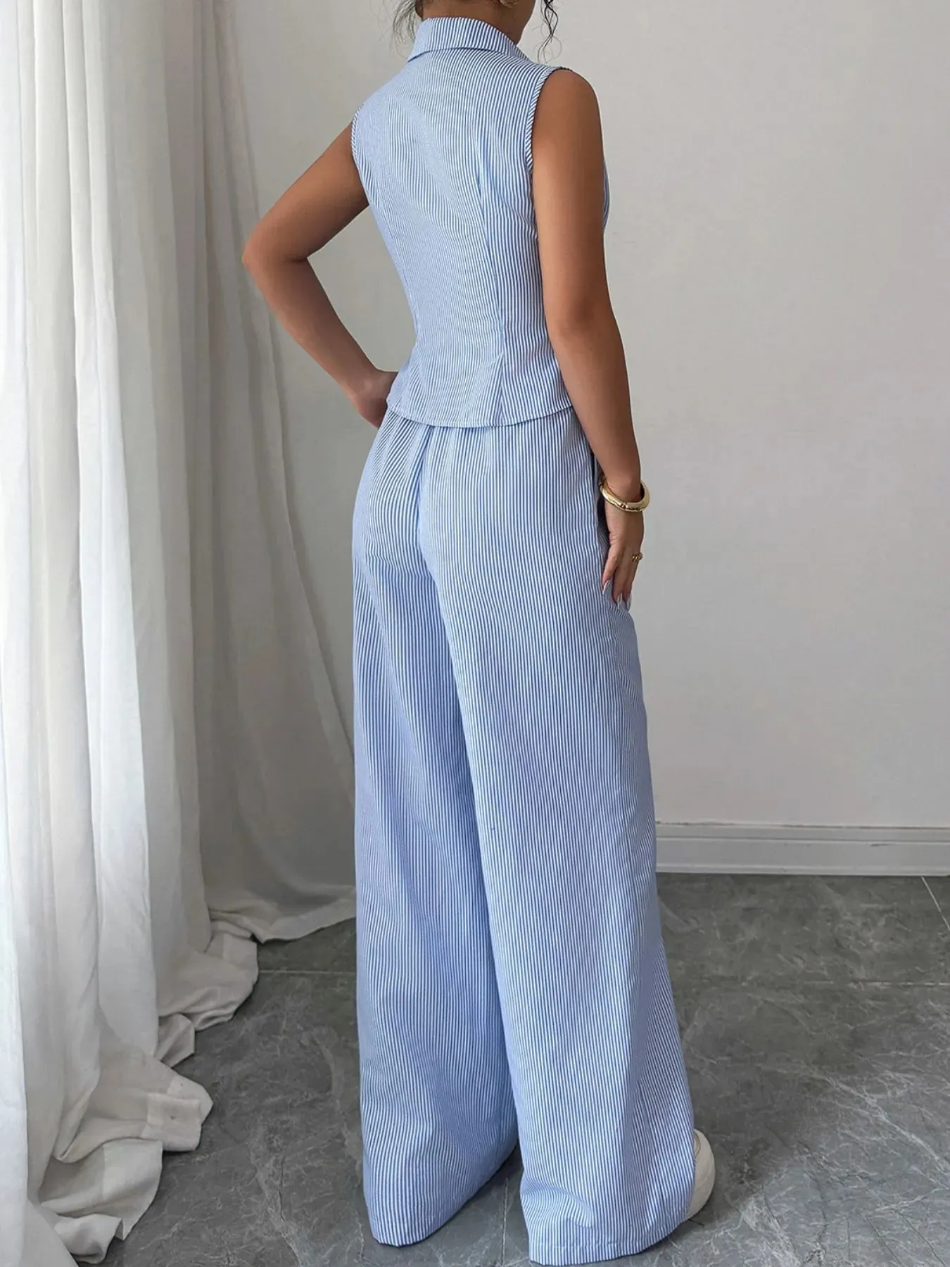 Striped Sleeveless Top and Pants Set sold by Charming Charlie product image thumbnail 5