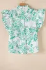 Printed Ruffled Sleeve Button-Up Blouse sold by Charming Charlie