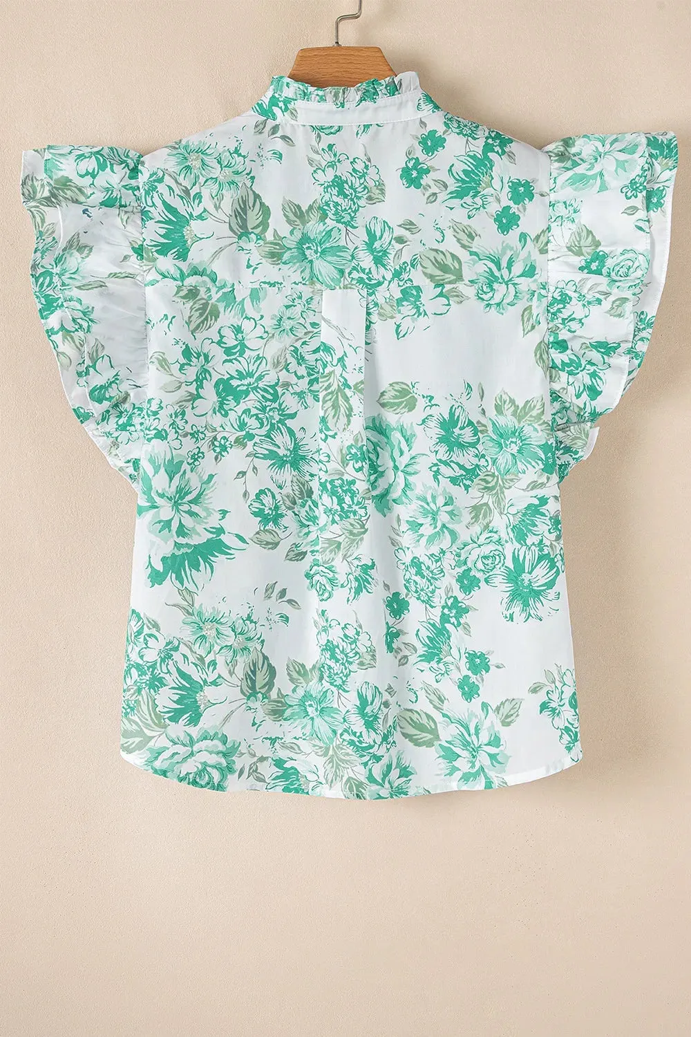 Printed Ruffled Sleeve Button-Up Blouse sold by Charming Charlie product image thumbnail 5