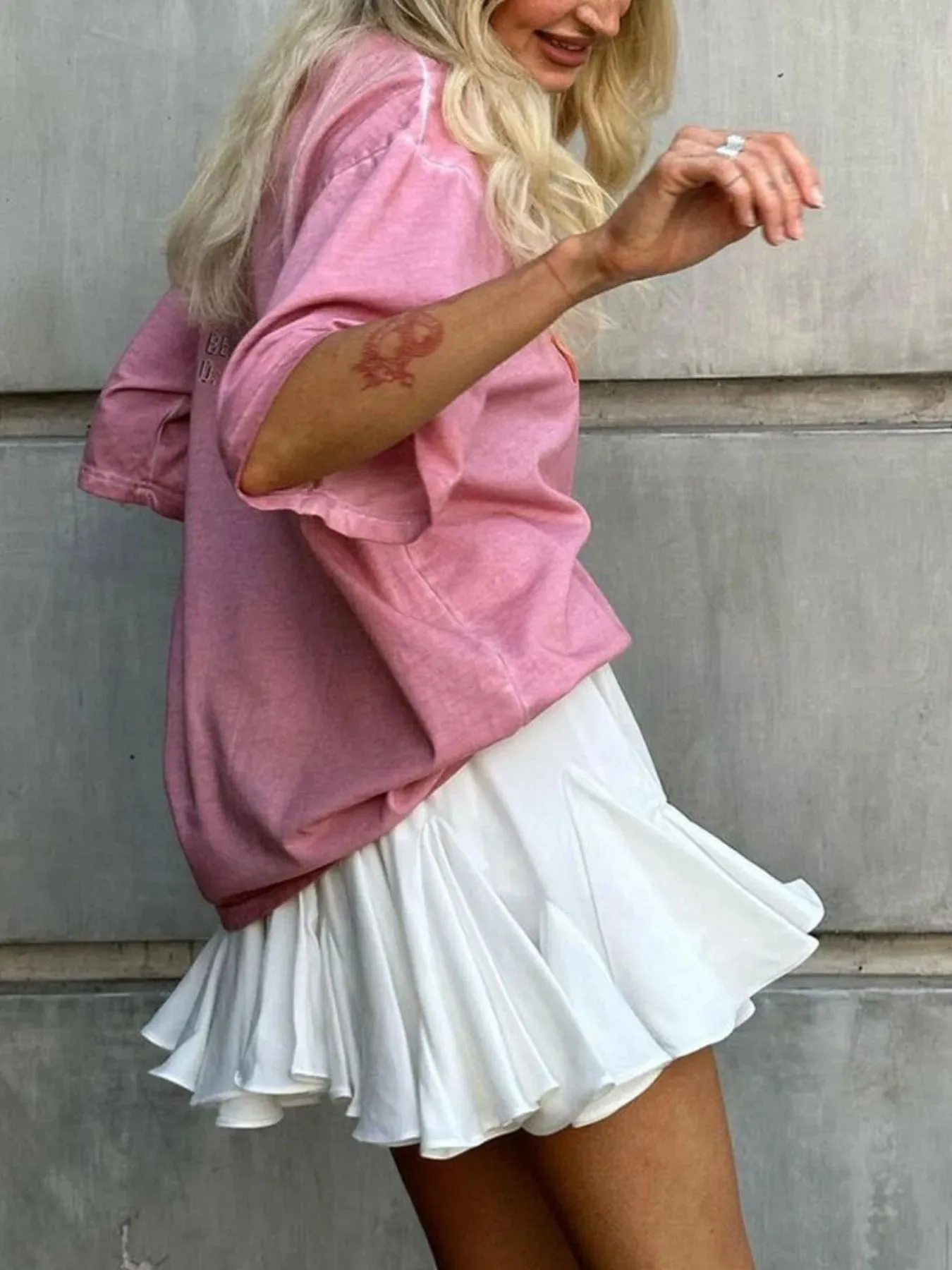 Elastic Waist Ruffled Hem Skirt sold by Charming Charlie product image thumbnail 4