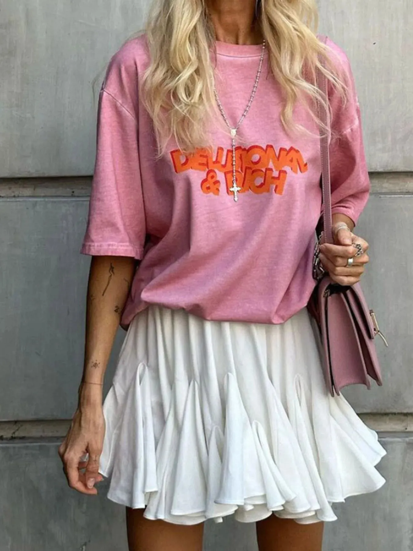 Elastic Waist Ruffled Hem Skirt sold by Charming Charlie product image thumbnail 5