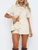Button Up Short Sleeve Top and Shorts Denim Set sold by Charming Charlie