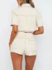 Button Up Short Sleeve Top and Shorts Denim Set sold by Charming Charlie