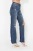 Judy Blue Full Size Hw Ripped Knee Dad Jeans Plus Size sold by Charming Charlie