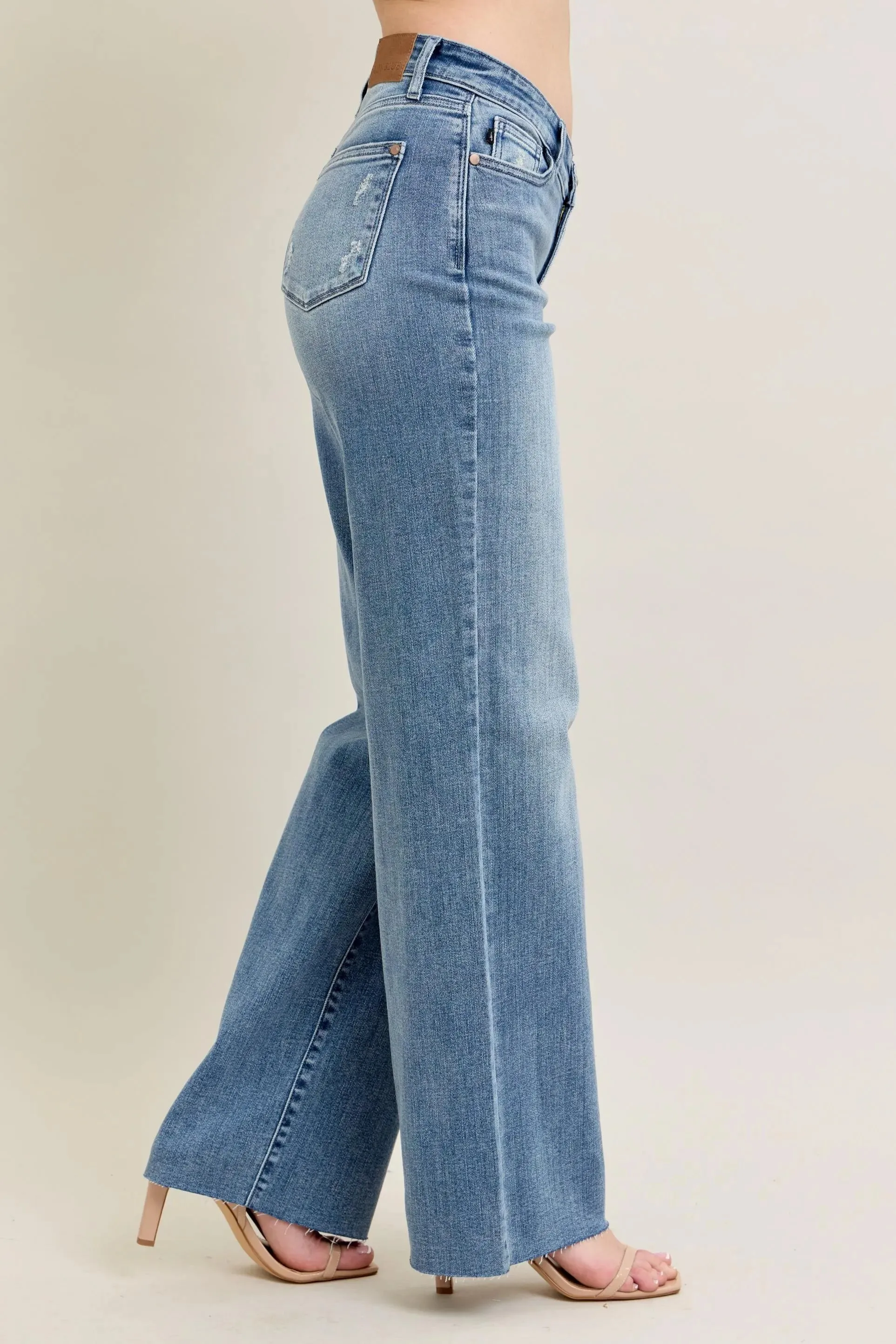 Judy Blue Full Size V - Front Baggy Jeans Plus Size sold by Charming Charlie product image thumbnail 3