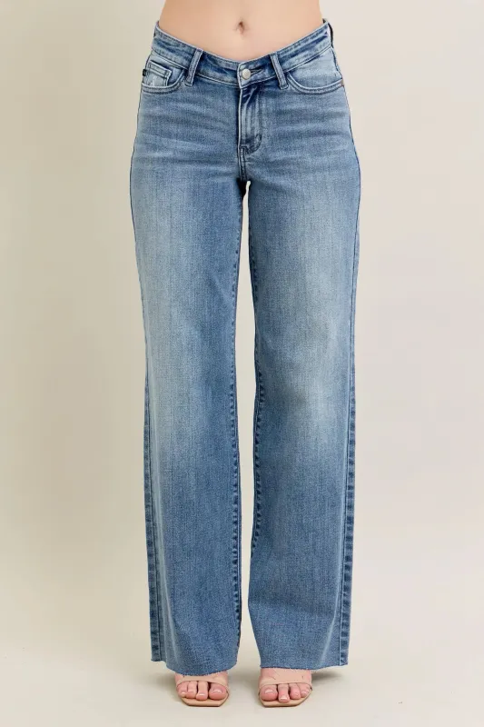 Judy Blue Full Size V - Front Baggy Jeans Plus Size sold by Charming Charlie
