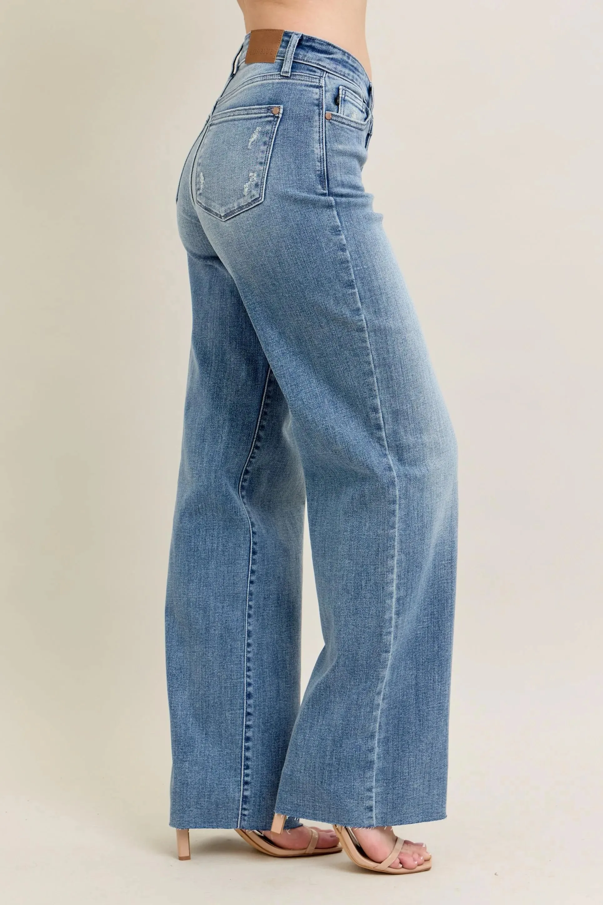 Judy Blue Full Size V - Front Baggy Jeans Plus Size sold by Charming Charlie product image thumbnail 4