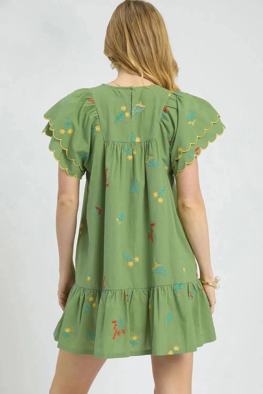 Umgee Floral Embroidered Short Sleeve Mini Dress sold by Charming Charlie product image thumbnail 3