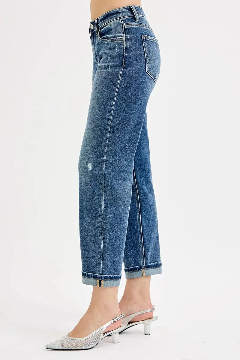 RISEN Full Size Low Rise Crop Boyfriend Jeans Plus Size sold by Charming Charlie product image thumbnail 4