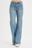 RISEN Full Size High Rise Wide Flare Patch Pocket Jeans Plus Size sold by Charming Charlie