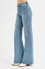 RISEN Full Size High Rise Wide Flare Patch Pocket Jeans Plus Size sold by Charming Charlie