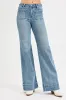 RISEN Full Size High Rise Wide Flare Patch Pocket Jeans Plus Size sold by Charming Charlie